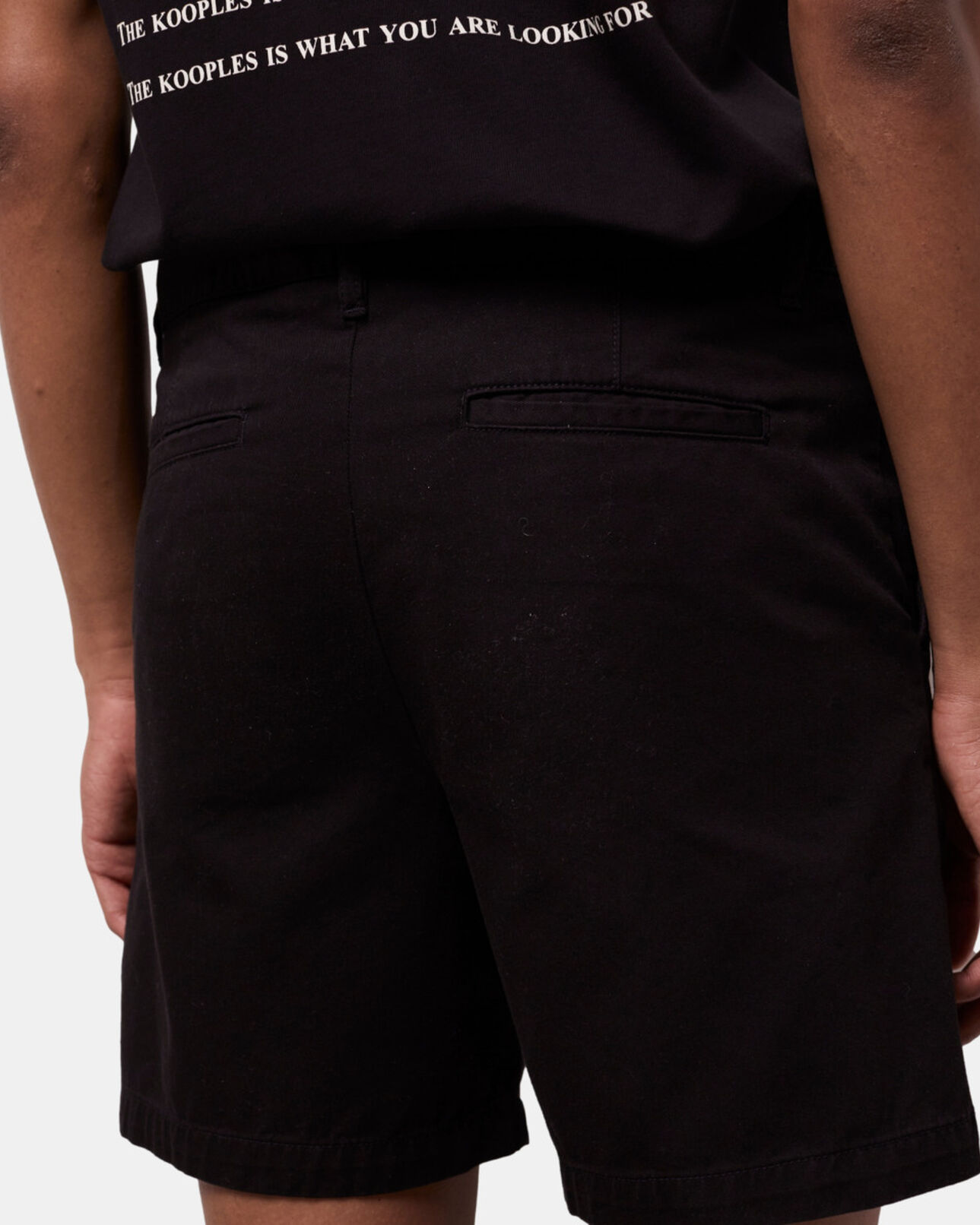 The Kooples MEN BLACK short black cotton shorts