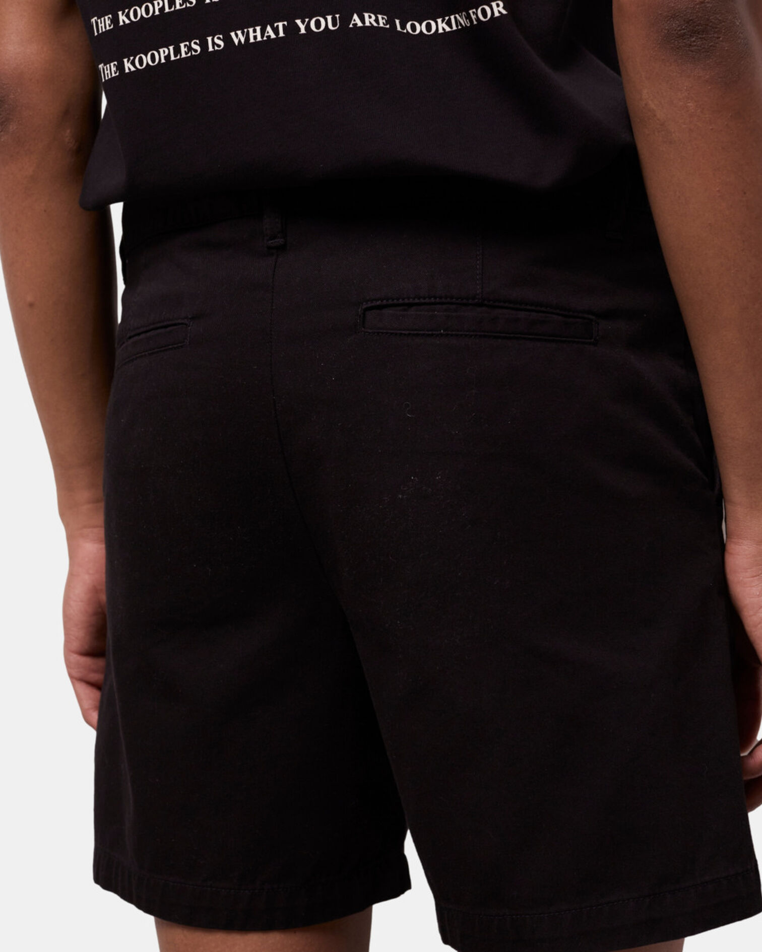 Short black cotton shorts, BLACK, hi-res image number null