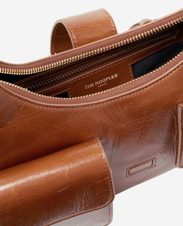 The Kooples FEMME BROWN sac amelia en cuir marron