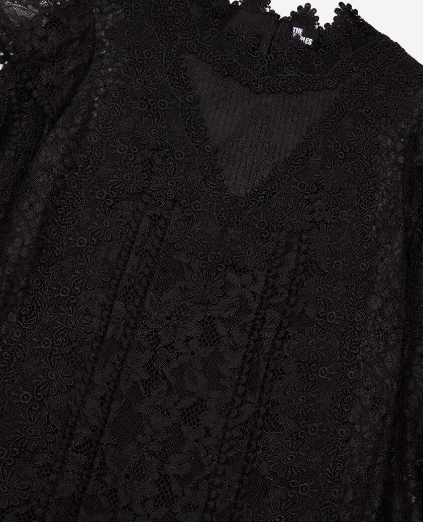The Kooples WOMEN BLACK short black lace dress