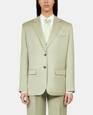 The Kooples WOMEN KAKI GREY light green linen suit jacket