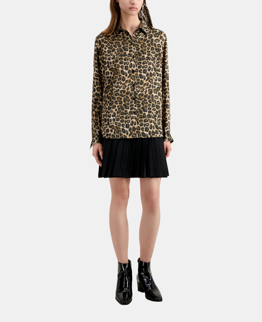 leopard print silk shirt