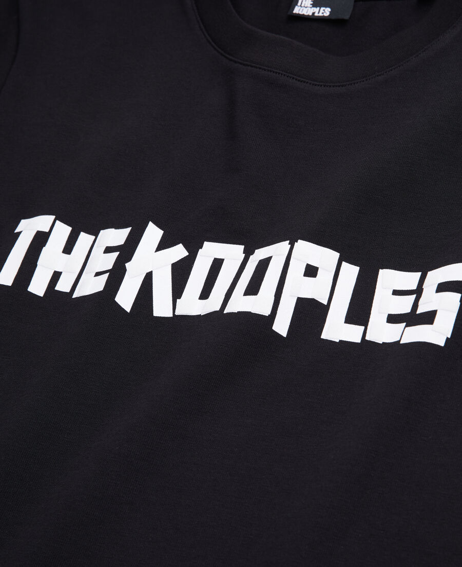 black t-shirt with logo