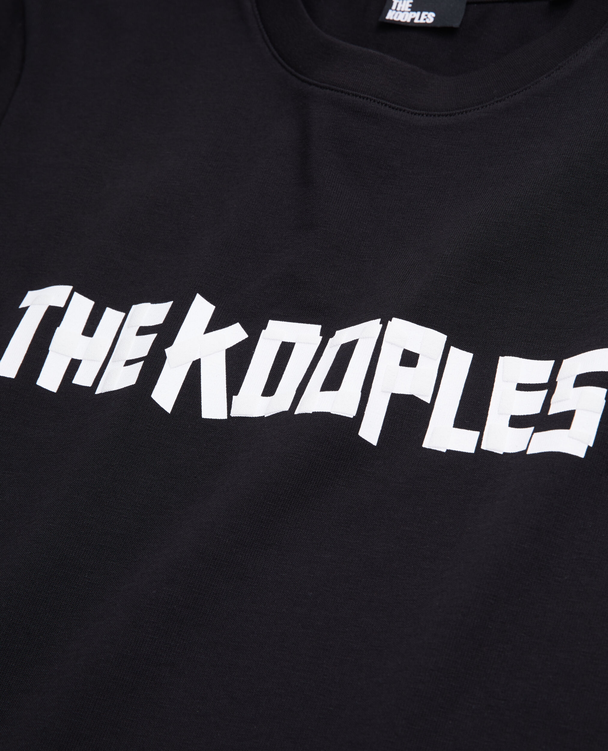 Black T-shirt with logo, BLACK, hi-res image number null
