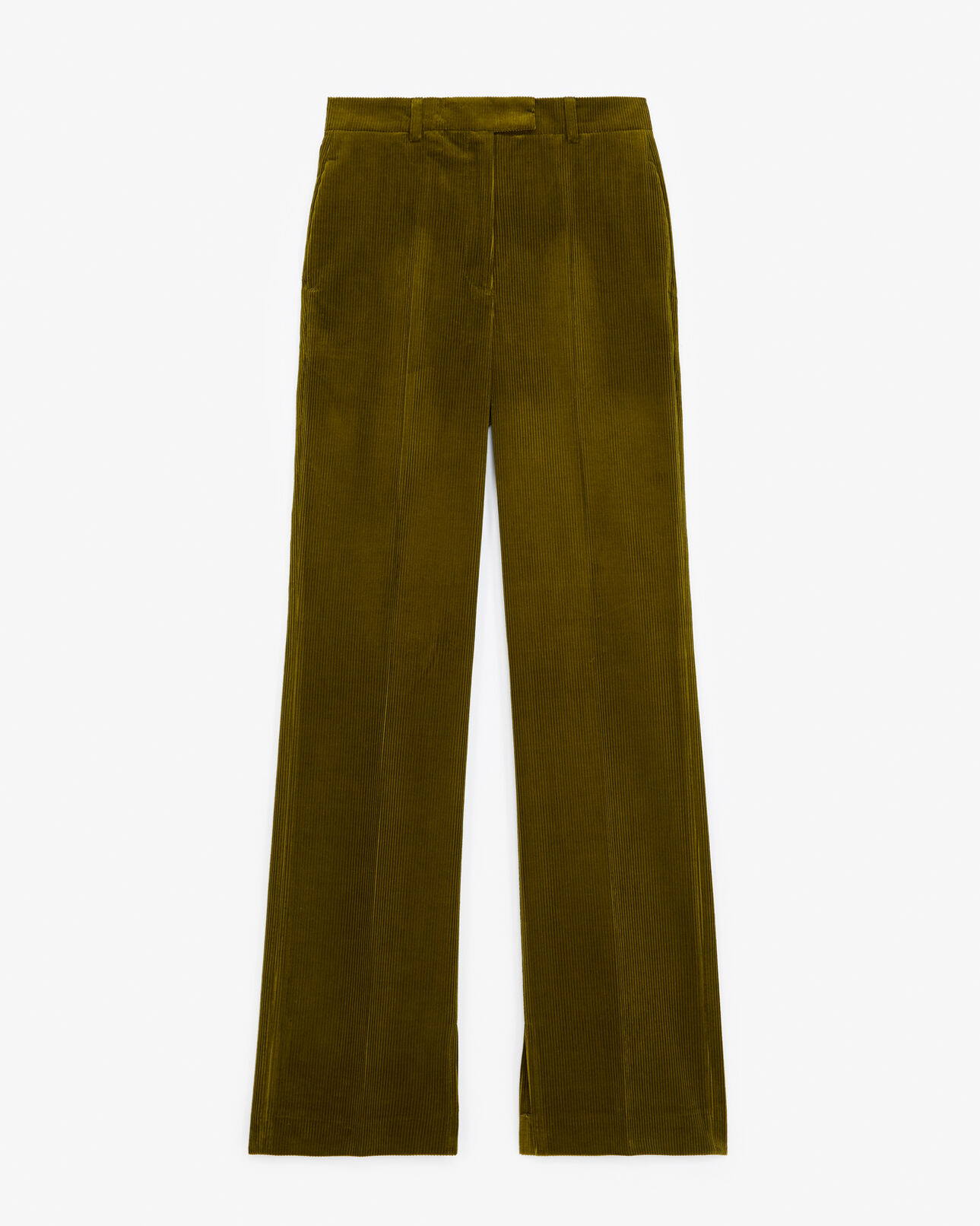 The Kooples WOMEN DARK GREEN green corduroy suit pants