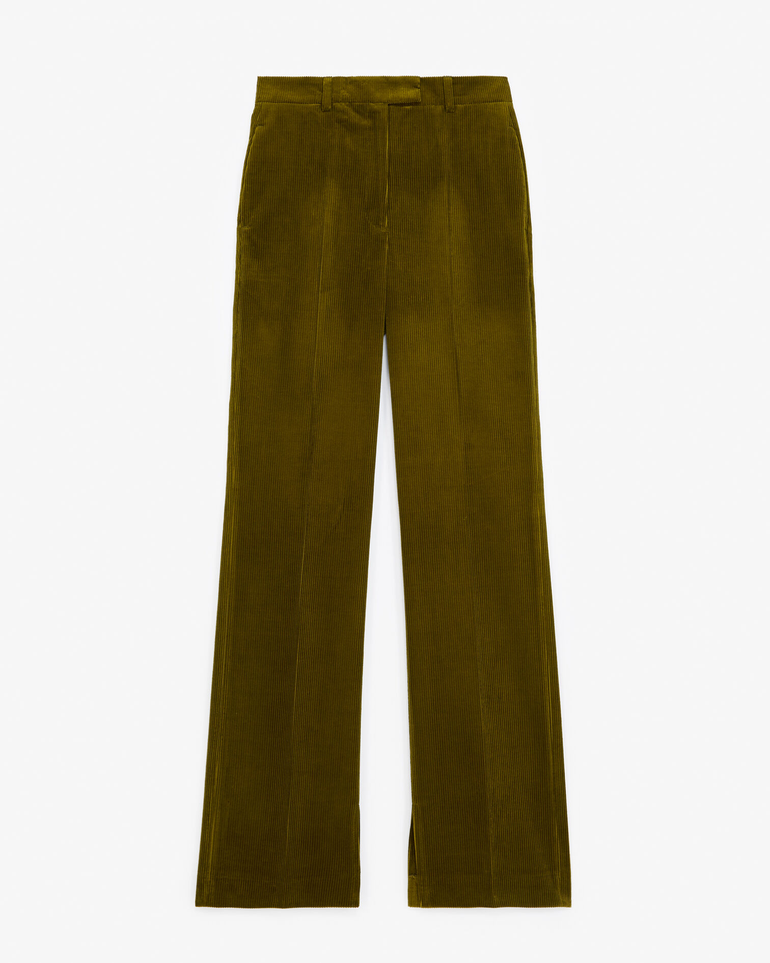 Green corduroy suit pants, DARK GREEN, hi-res image number null