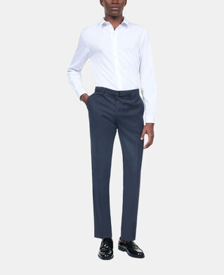 The Kooples HOMME NAVY pantalon de costume en laine bleu marine