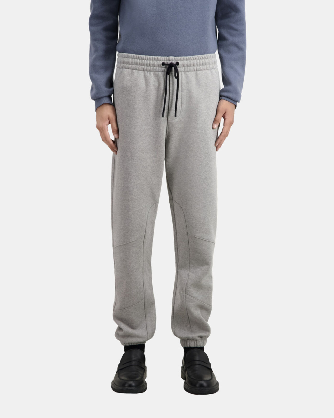 The Kooples HOMME GREY MELANGE jogging biker gris