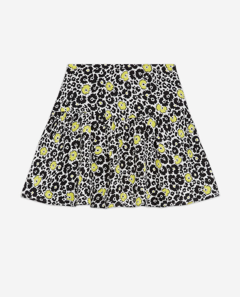 The Kooples FEMME ECRU / YELLOW jupe courte imprimée