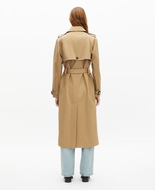 The Kooples F BEIGE long beige cotton trench coat