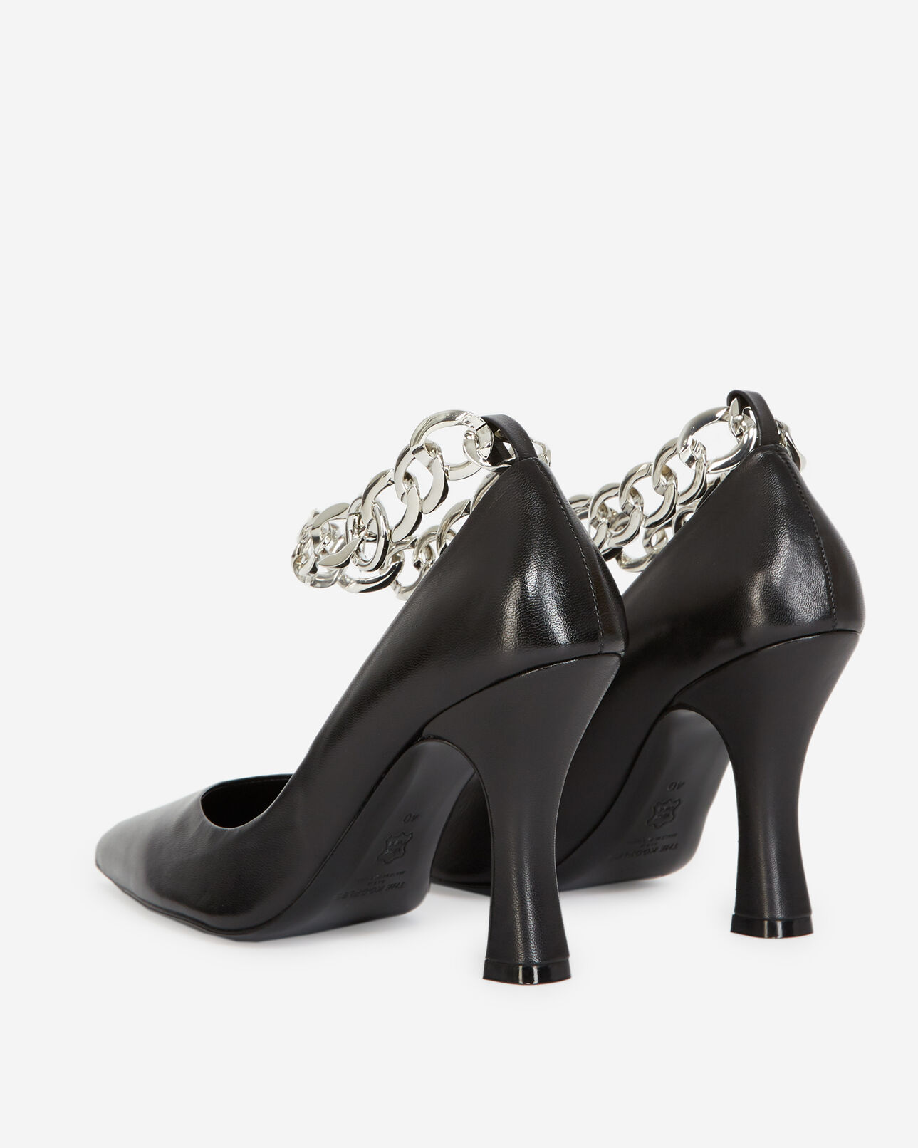 The Kooples FEMME BLACK escarpins talons hauts noirs à boucles