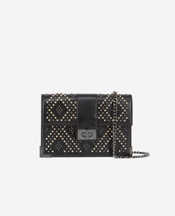 pochette emily medium en cuir clouté