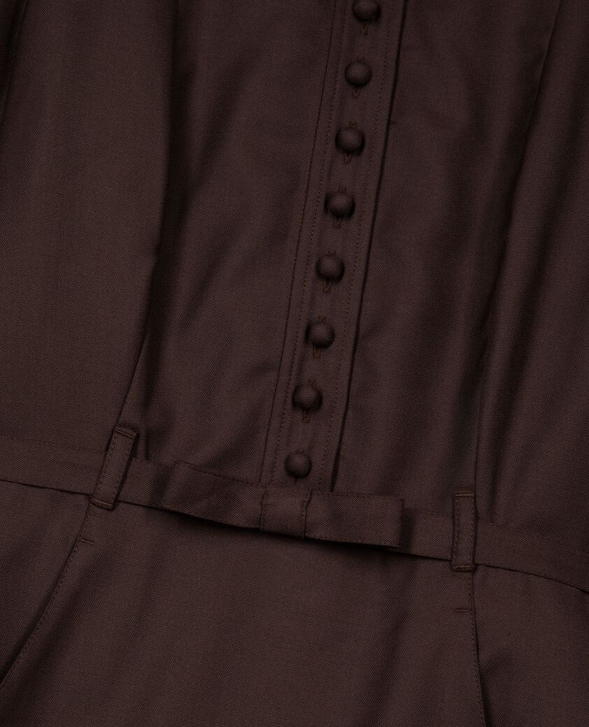 The Kooples DAMEN CHOCOLATE kurzes kleid aus brauner wolle