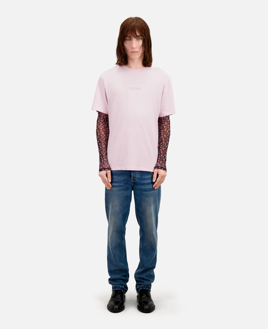 t-shirt rose avec logo