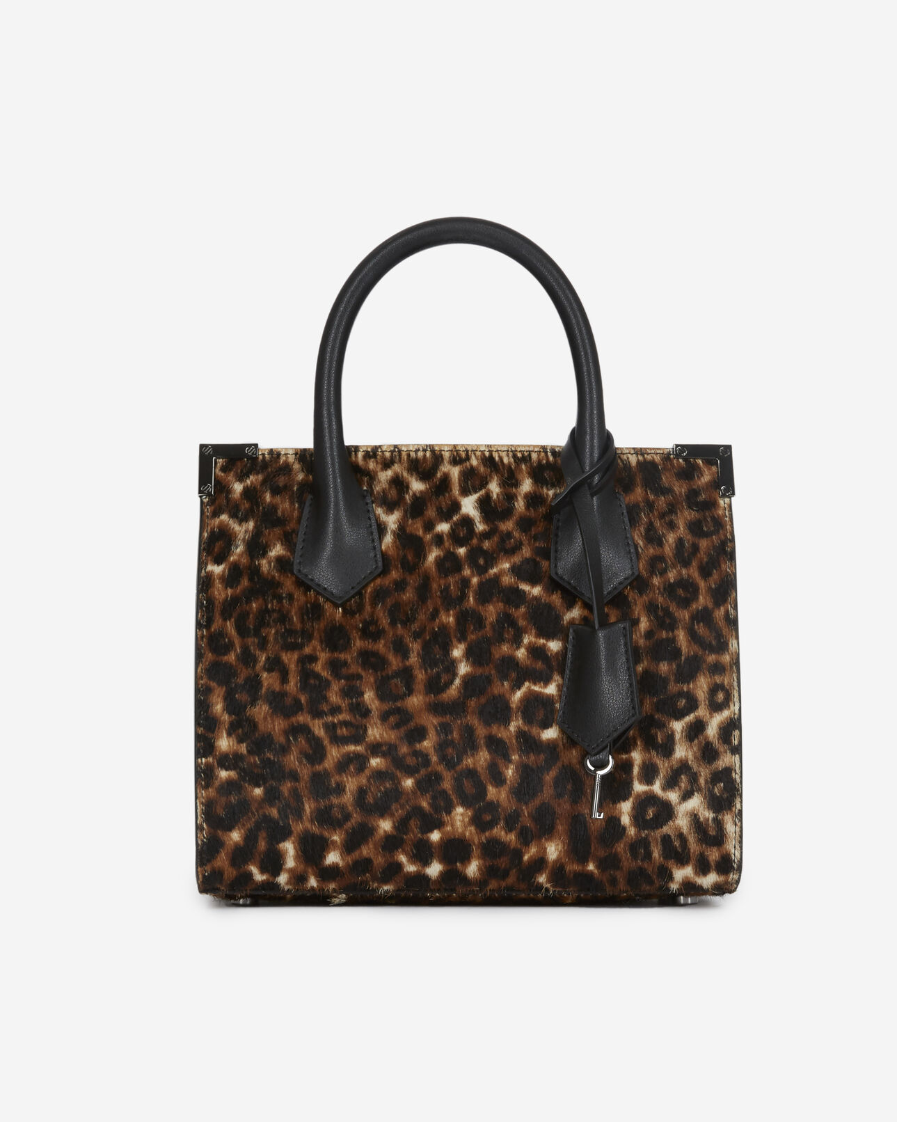 The Kooples FEMME LEOPARD sac ming medium en cuir léopard