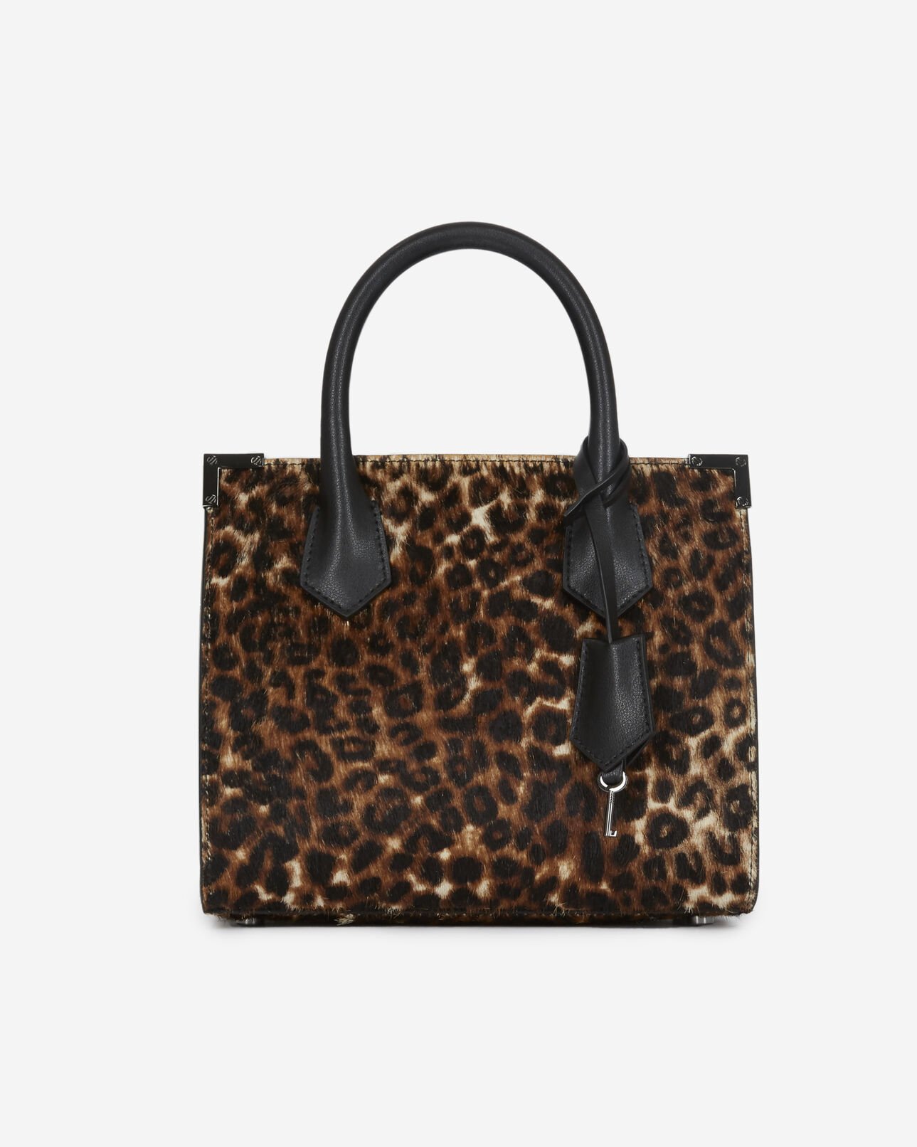 The Kooples FEMME LEOPARD sac ming medium en cuir léopard