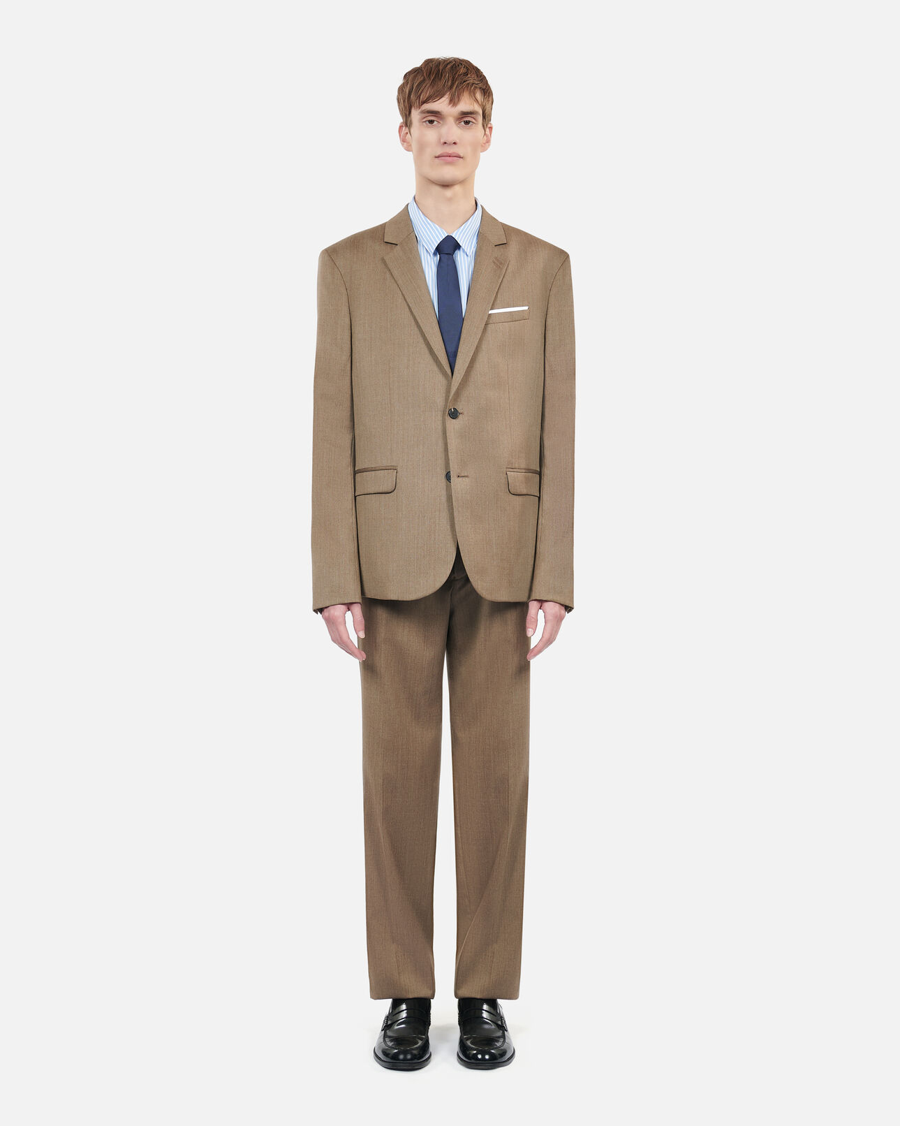 The Kooples MEN BROWN light brown wool suit jacket