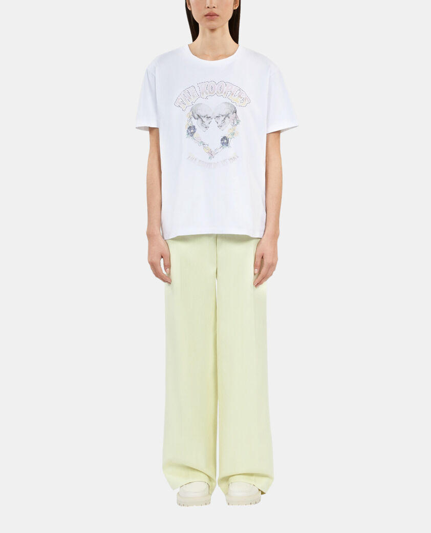 The Kooples FEMME WHITE t-shirt avec sérigraphie blanc