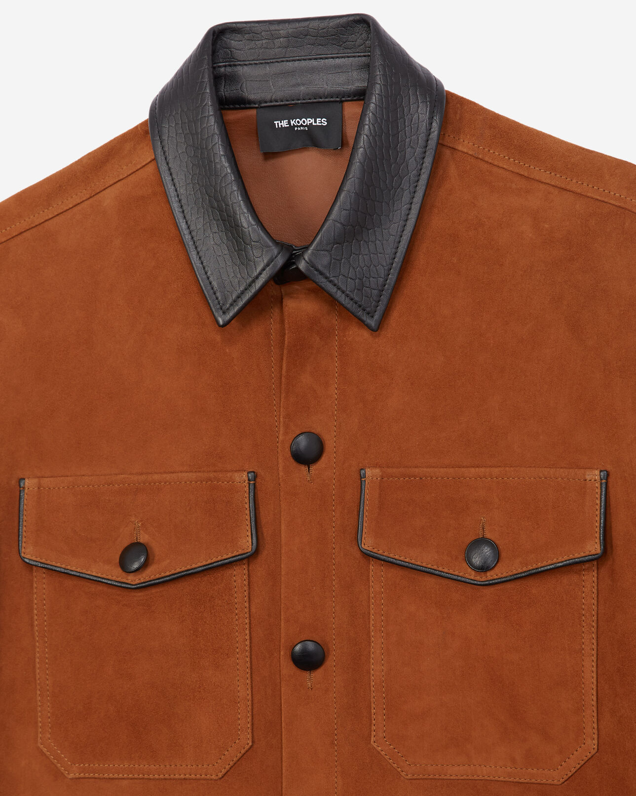 The Kooples FEMME CAMEL chemise en daim marron