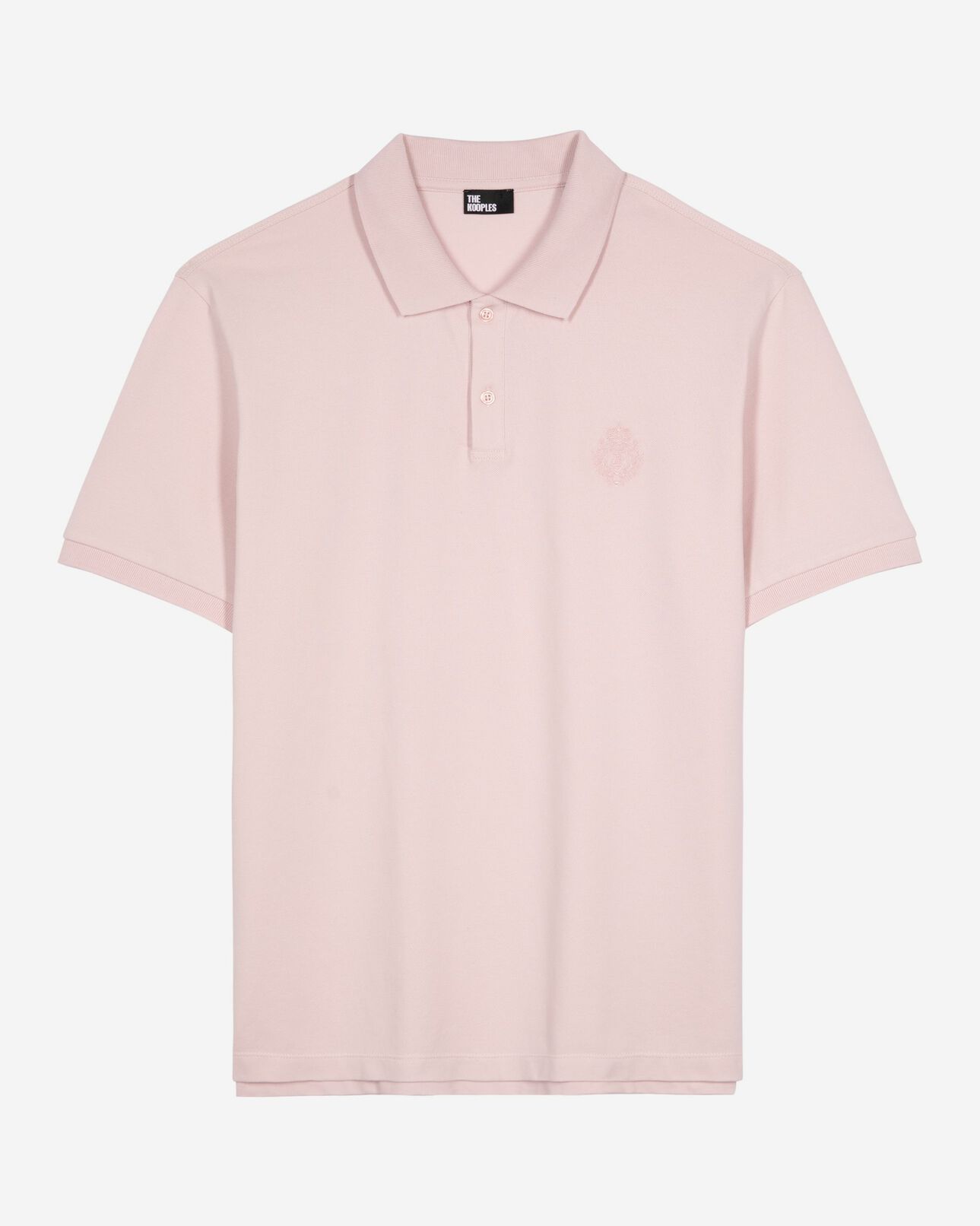 The Kooples MEN LILA piqué polo with classic pink collar