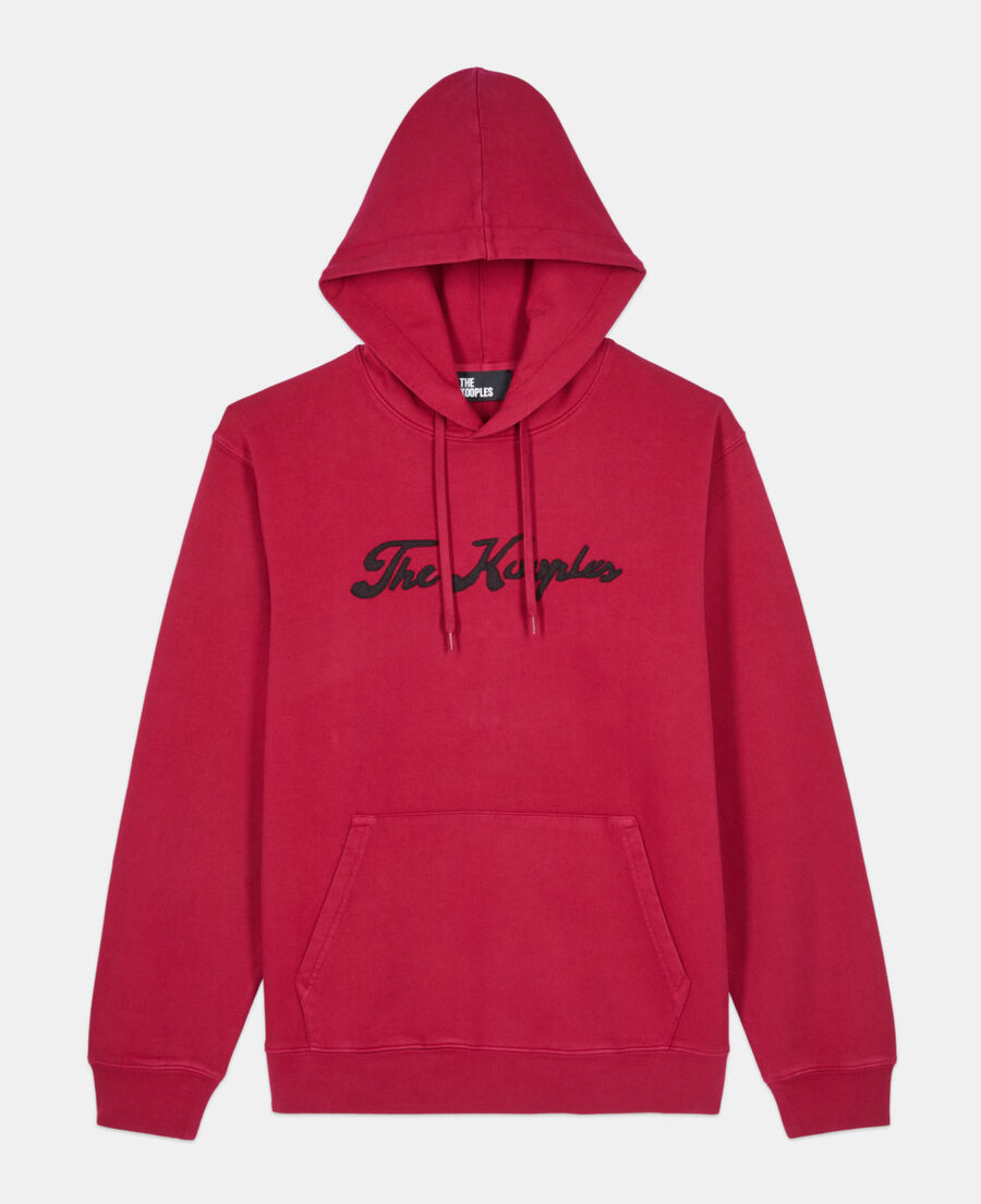 The Kooples HERREN BLOOD rotes kapuzensweatshirt mit logo