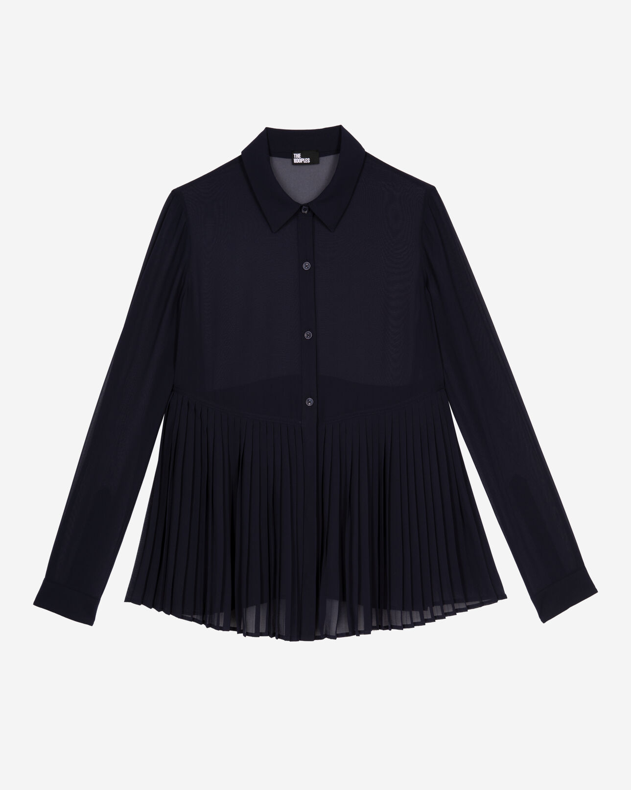 The Kooples DAMEN NAVY plisseehemd marine