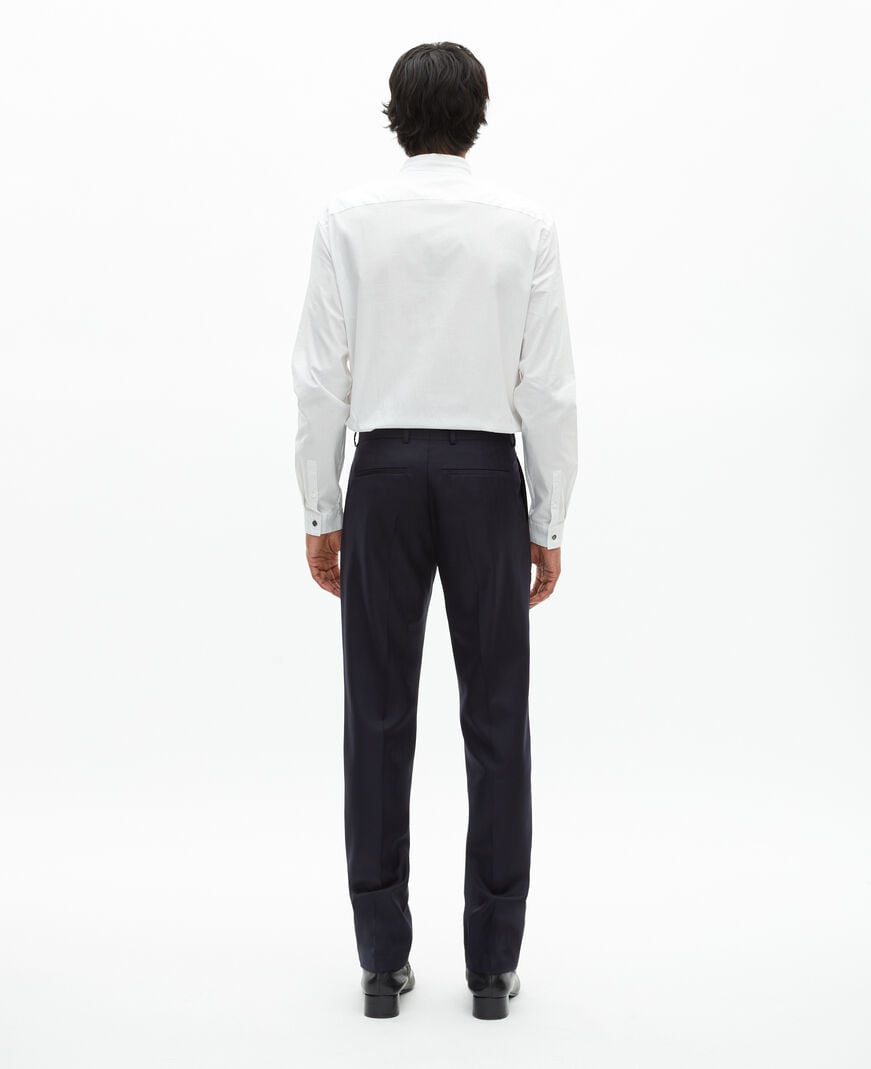 The Kooples HOMME DARK NAVY pantalon de costume ajusté en laine marine
