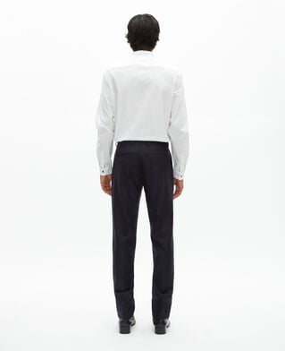 The Kooples HOMME DARK NAVY pantalon de costume ajusté en laine marine