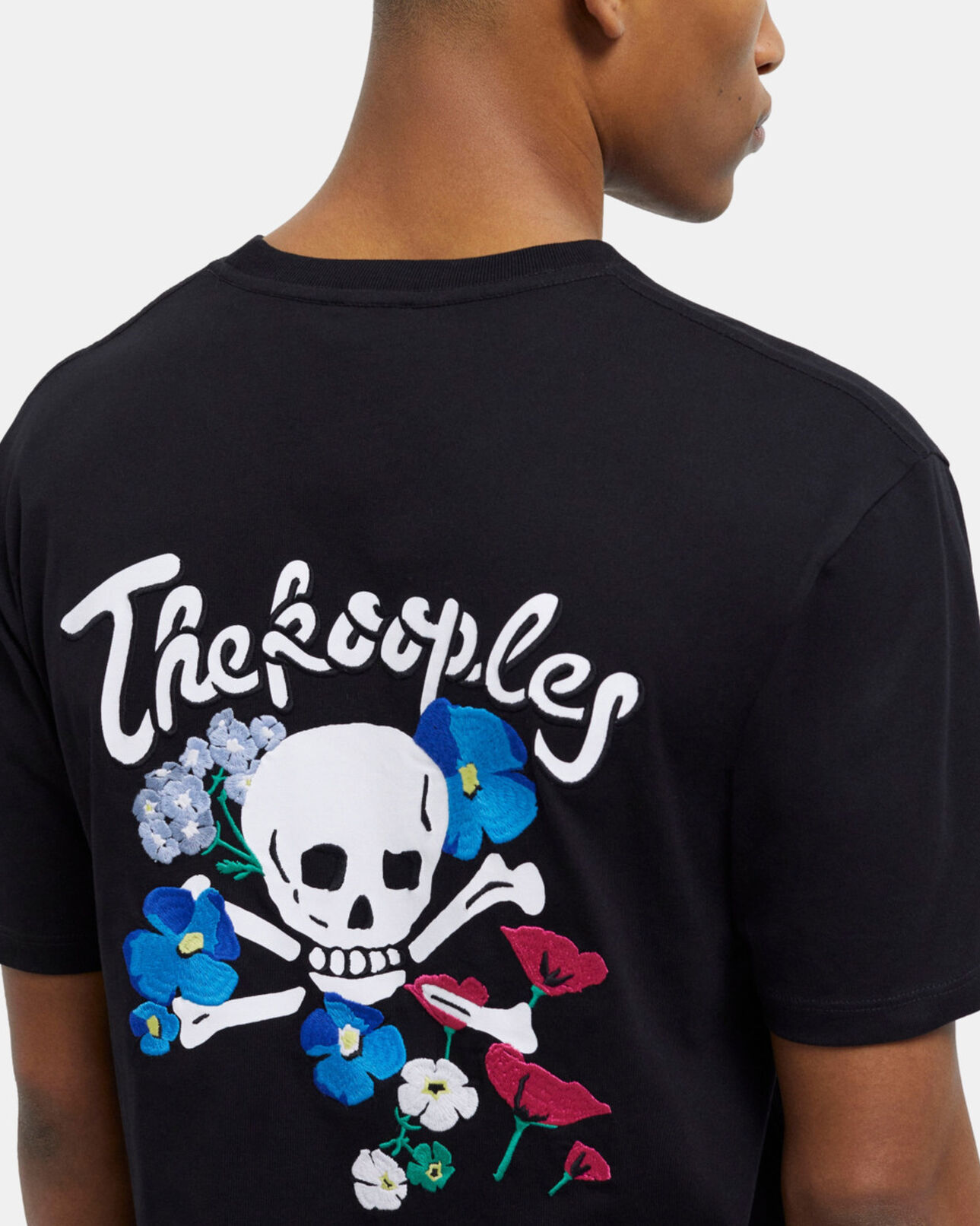 The Kooples HOMME BLACK t-shirt homme noir avec broderies