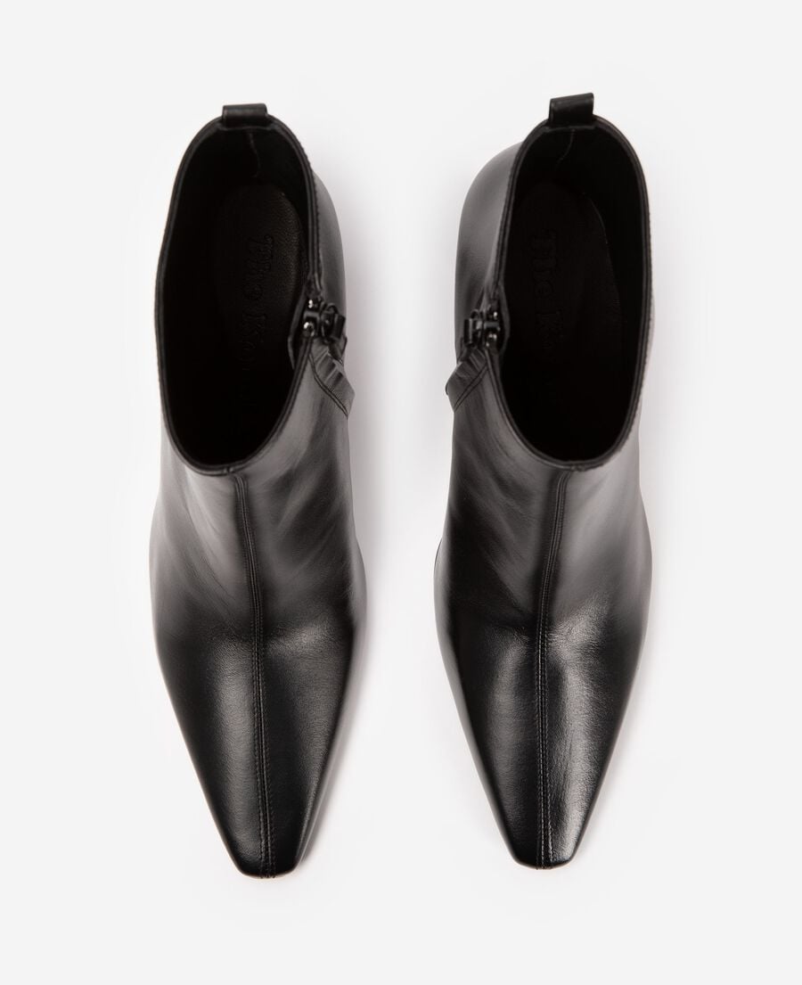 The Kooples WOMEN BLACK black leather ankle boots
