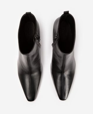 The Kooples WOMEN BLACK black leather ankle boots