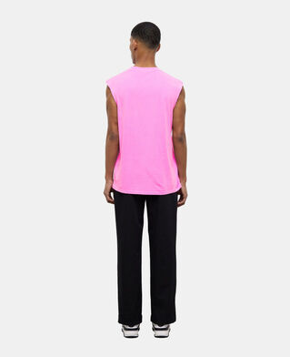 The Kooples HOMME FLUO PINK t-shirt homme rose fluo avec logo