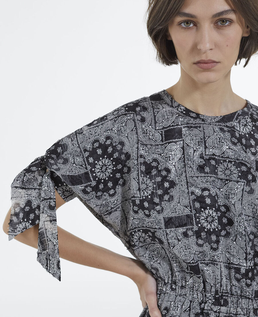 robe courte droite imprimé bandana