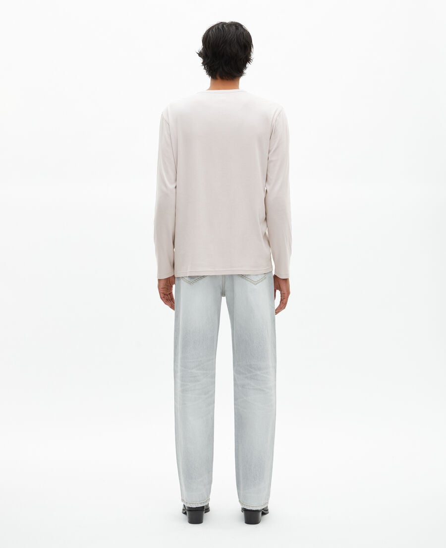 The Kooples H LIGHT GREY long-sleeved t-shirt with gray crest