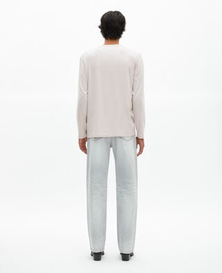 The Kooples H LIGHT GREY long-sleeved t-shirt with gray crest