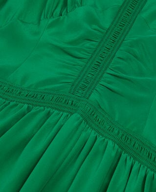 The Kooples FEMME GREEN robe courte avec fronces verte