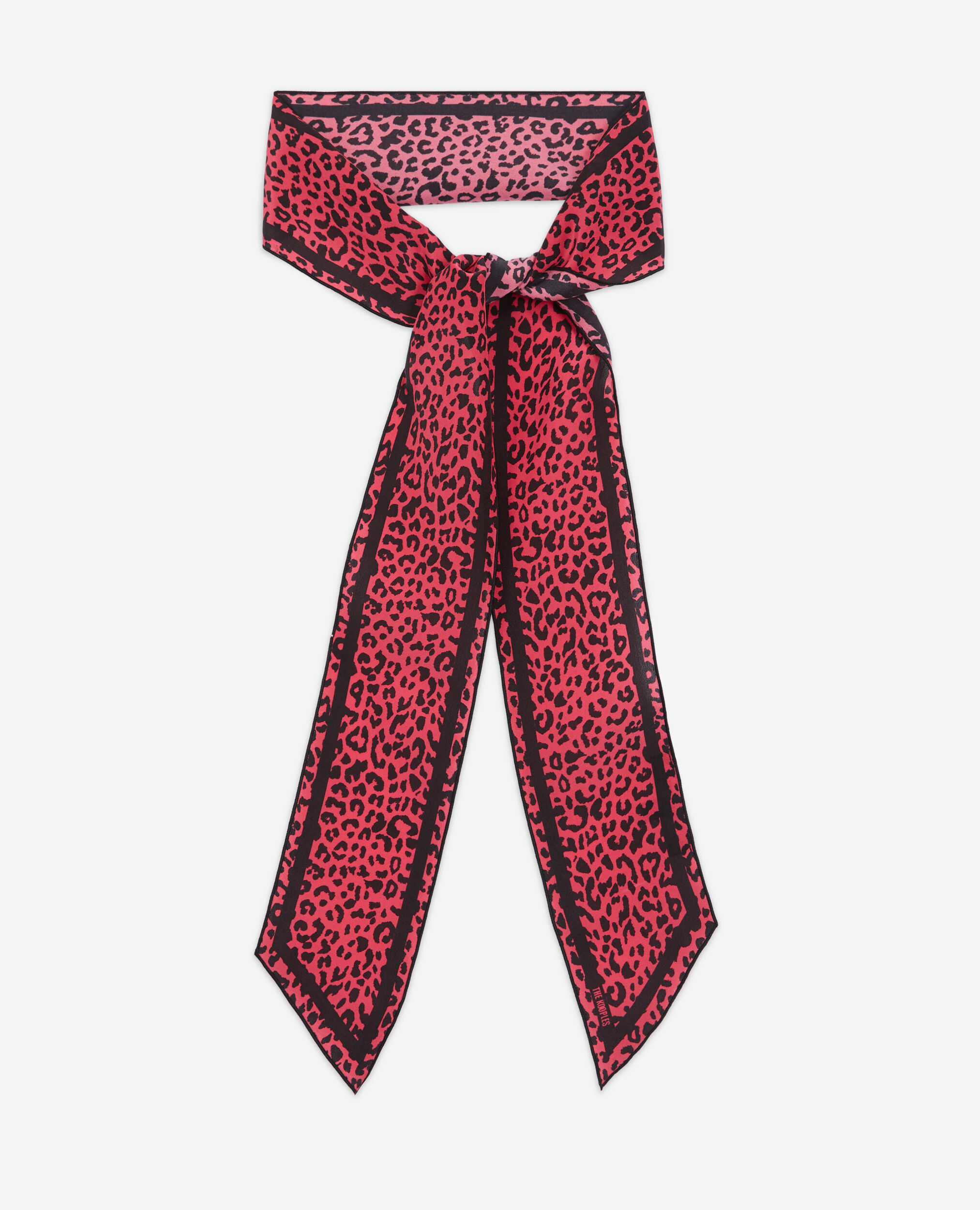 Pink leopard print scarf, PINK BLACK, hi-res image number null