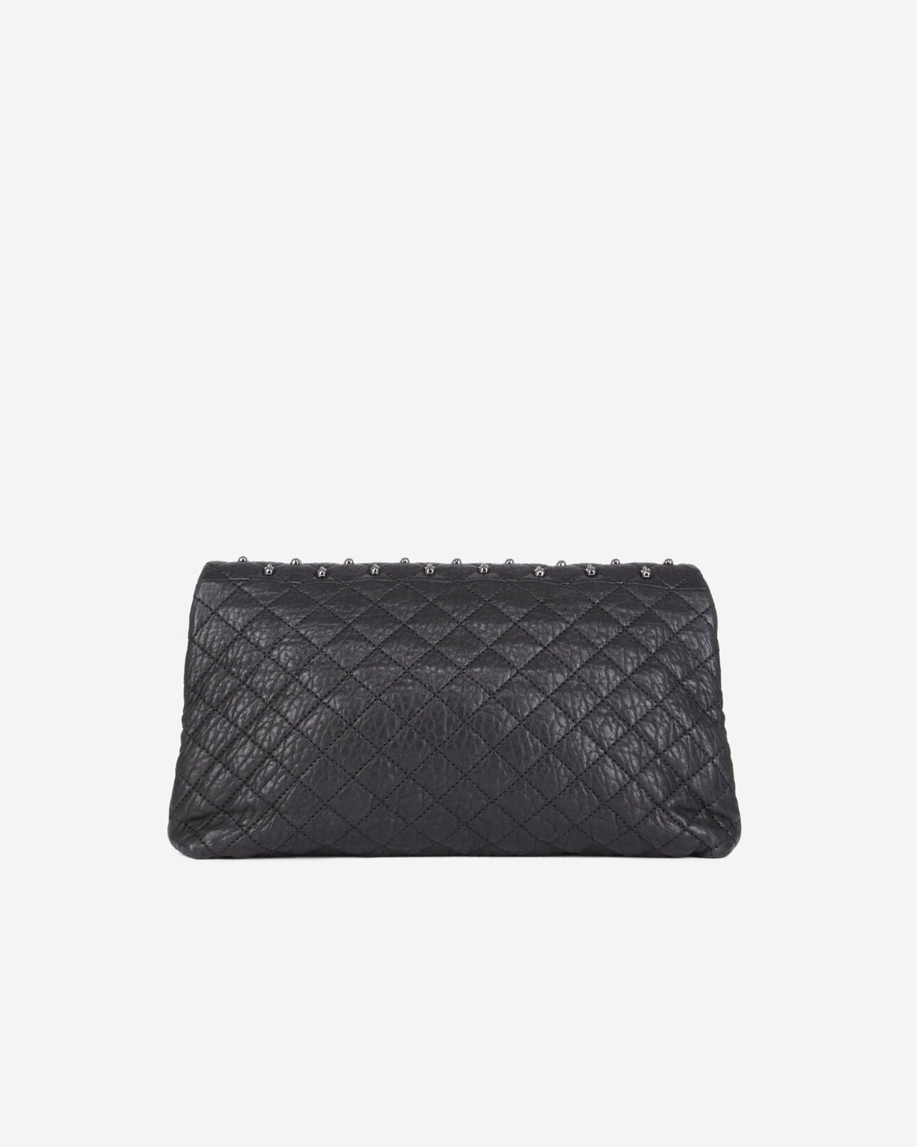 The Kooples DAMEN BLACK mittlere heritage-tasche aus schwarzem leder