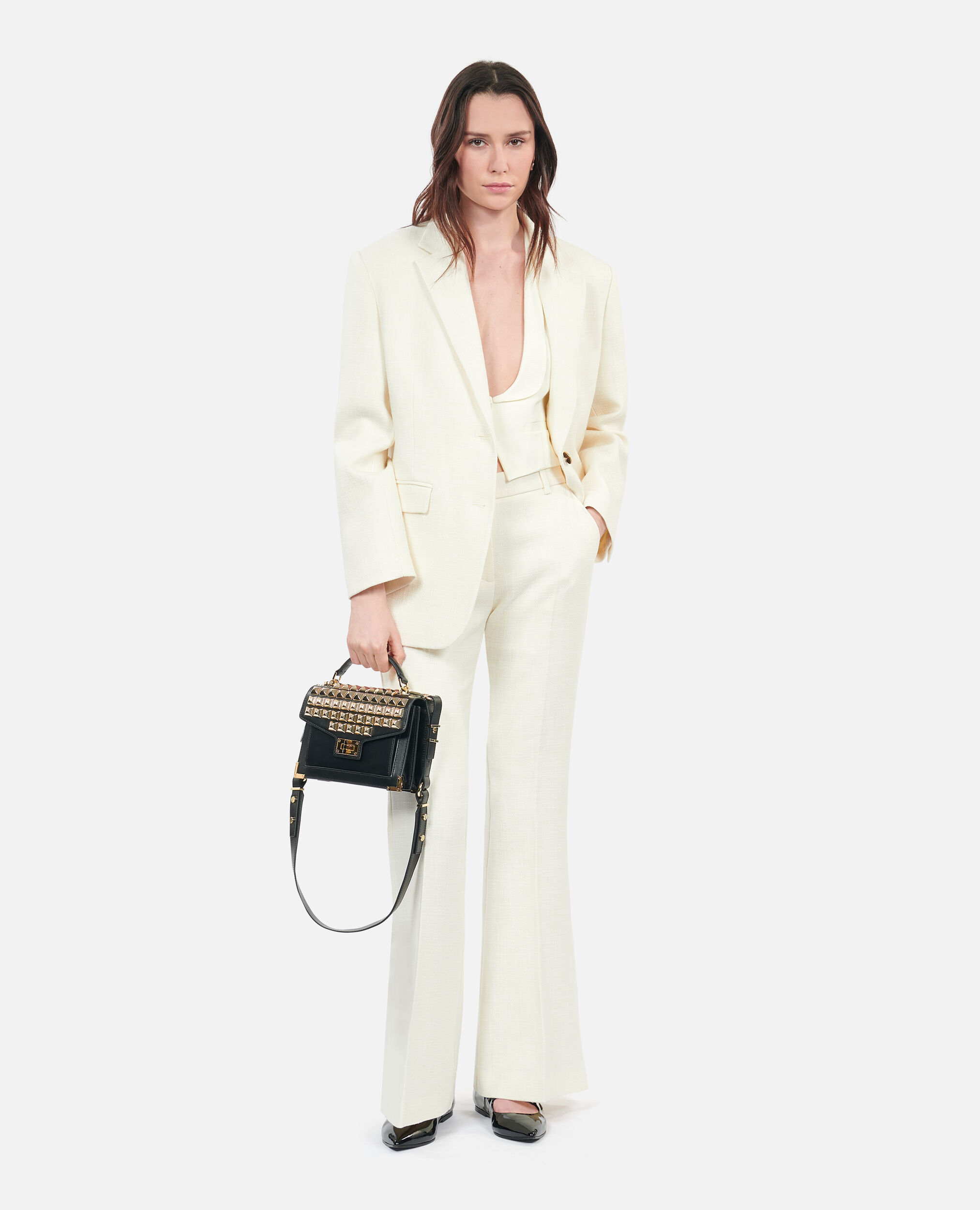 Veste tailleur en laine écrue, ECRU, hi-res image number null