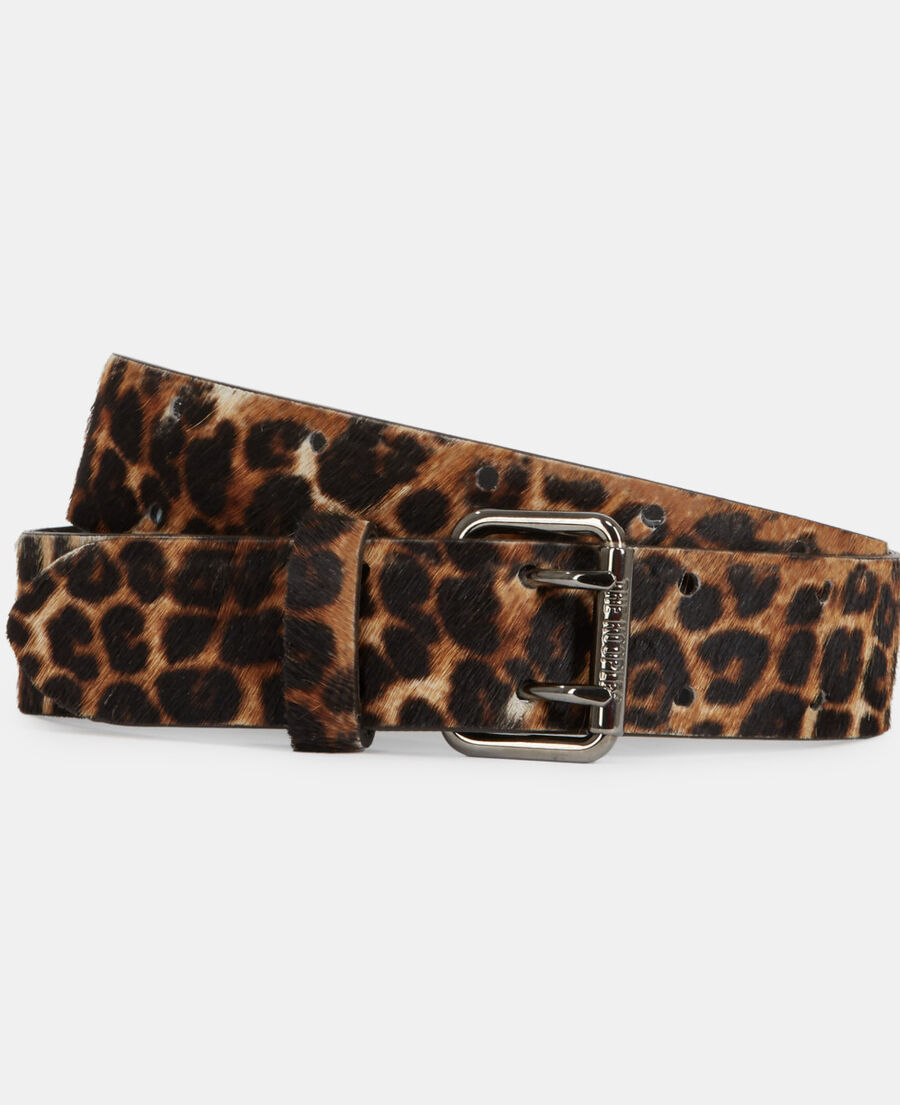 cinturón piel leopardo