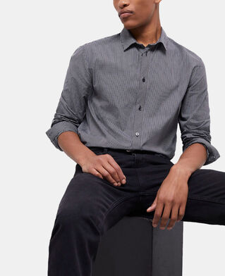 The Kooples HOMME BLACK WHITE chemise col classique à carreaux