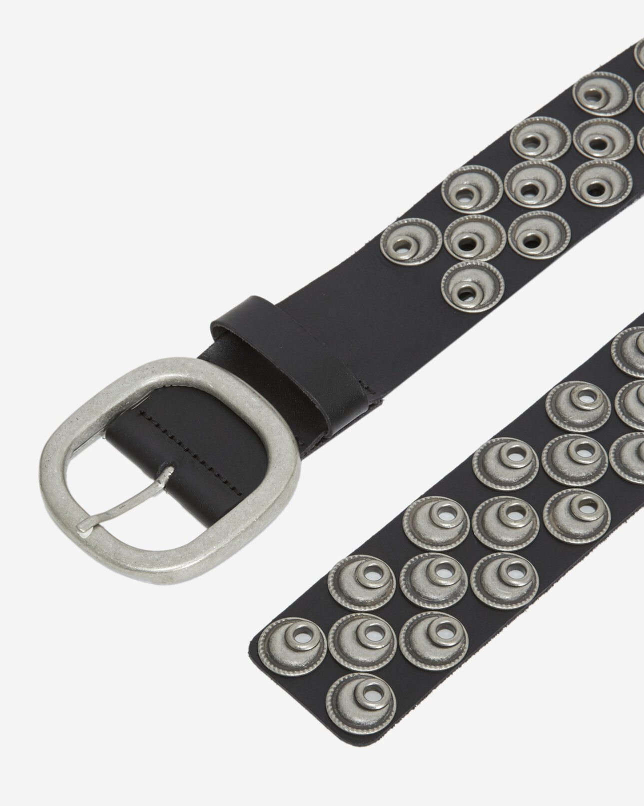 The Kooples WOMEN BLACK smooth leather belt