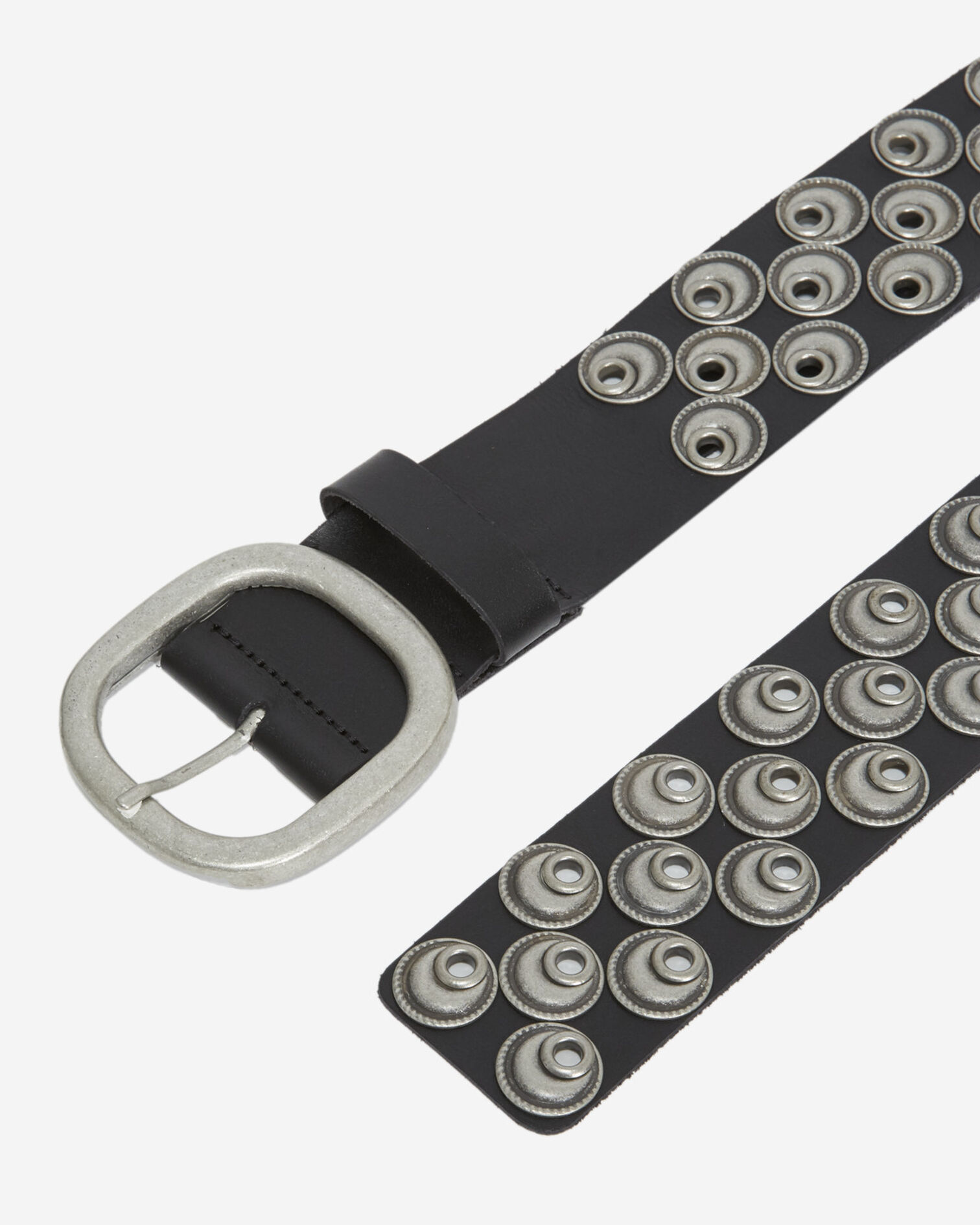 Smooth leather belt, BLACK, hi-res image number null