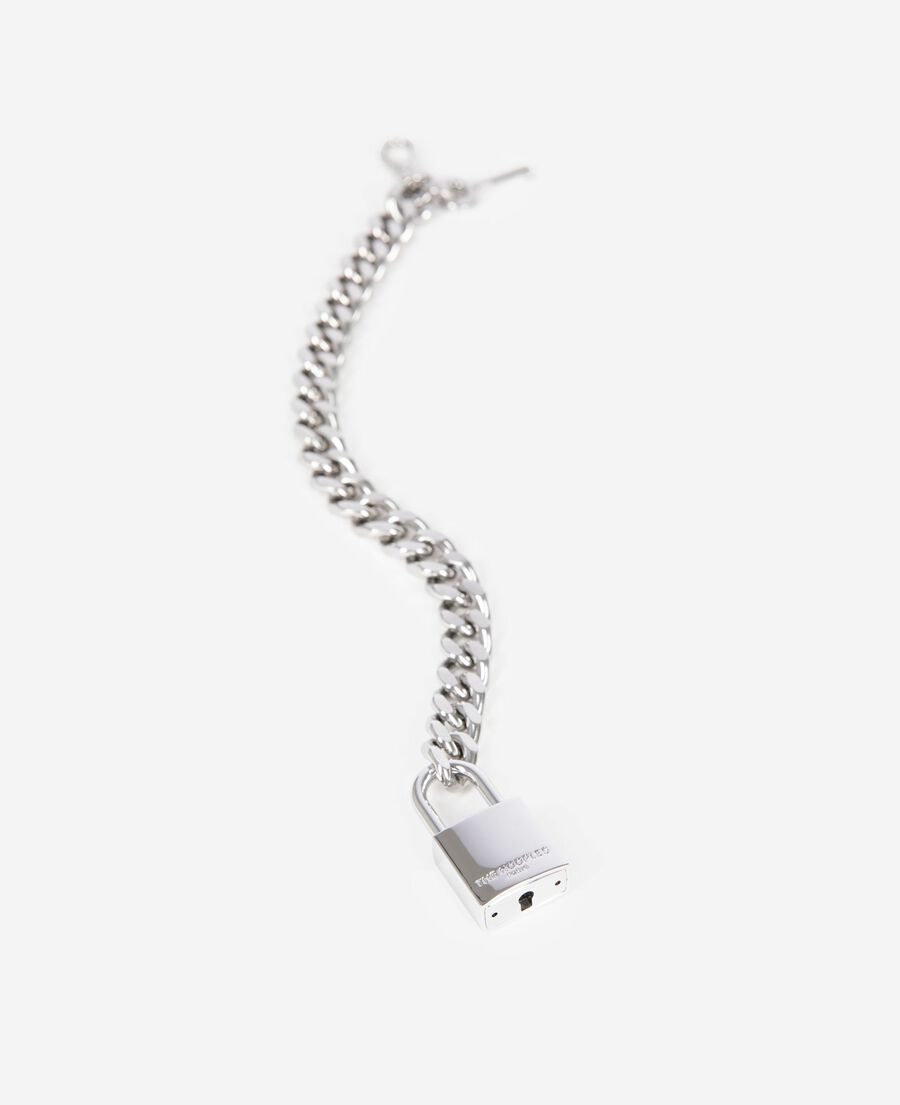 The Kooples FEMME SILVER bijou de sac cha&icirc;ne cadenas et cl&eacute; argent&eacute;