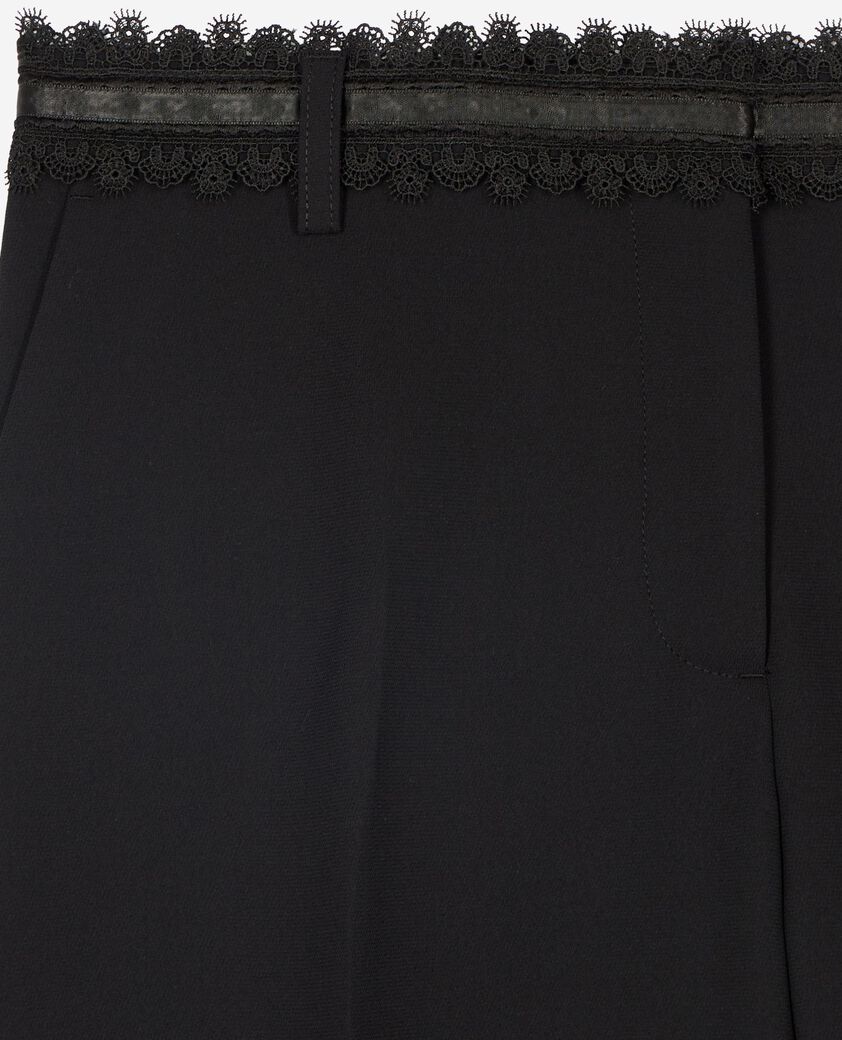 The Kooples WOMEN BLACK black wide-leg pants