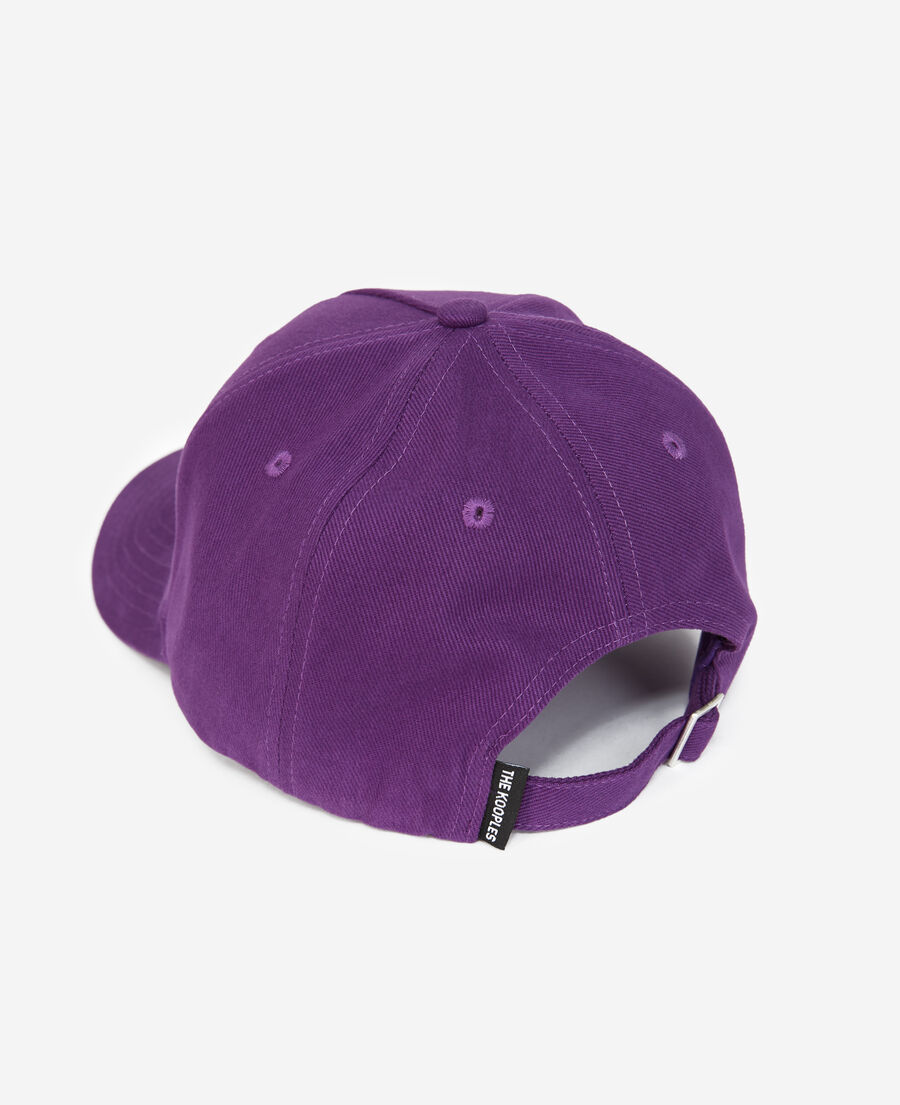 casquette en coton violet logo
