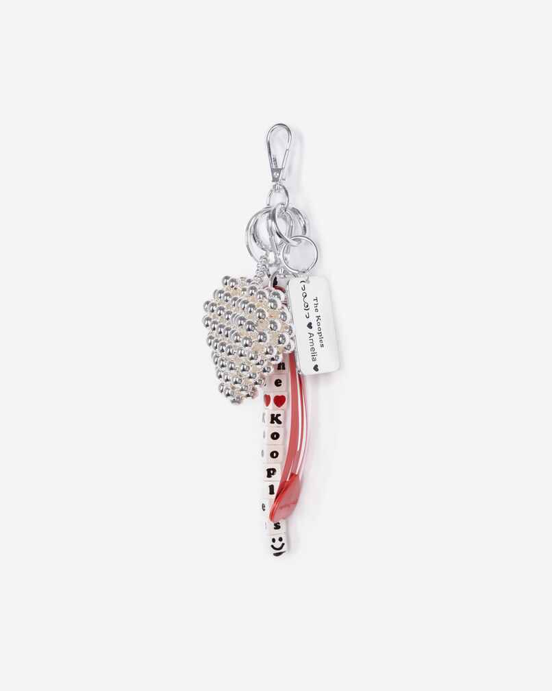 The Kooples FEMME SILVER bijou de sac plaque logo argentée