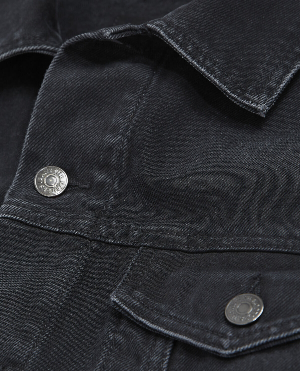 Faded black sales denim jacket mens