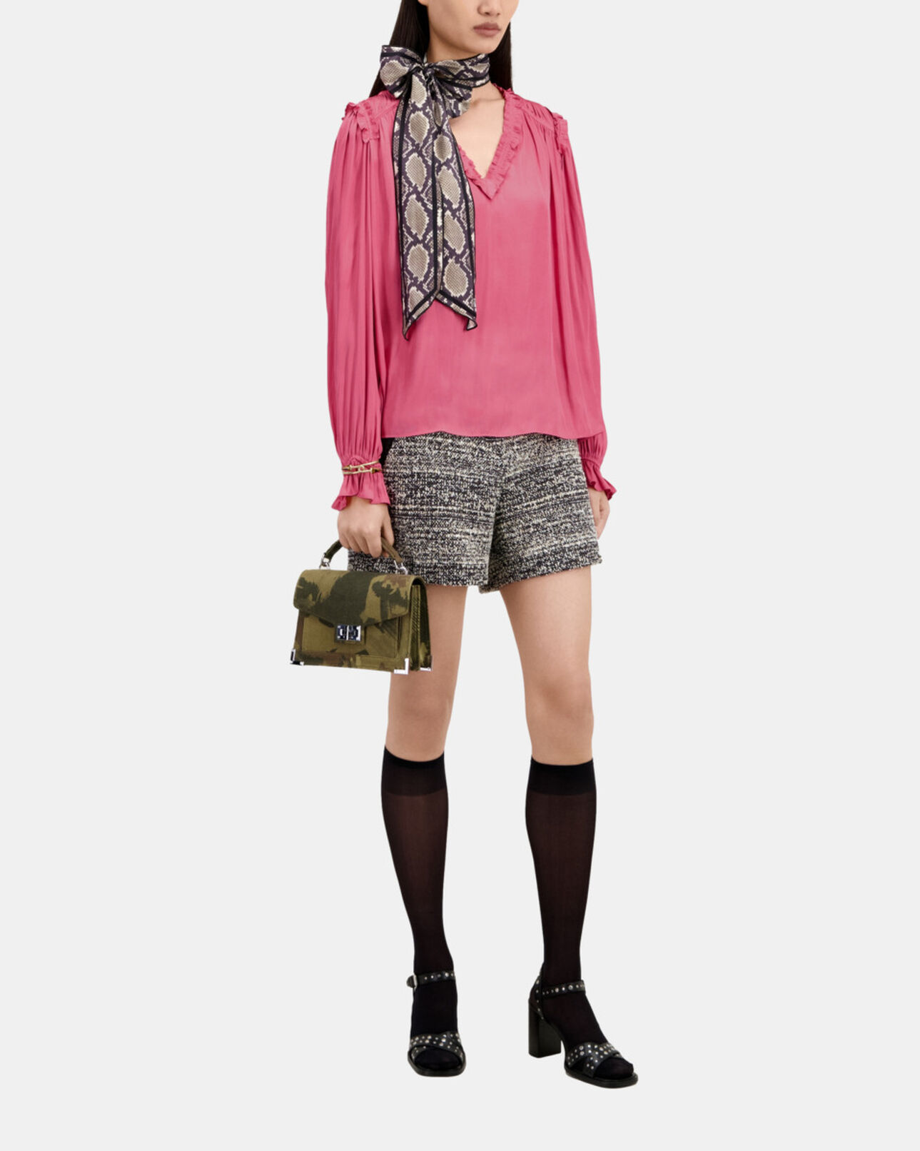 The Kooples WOMEN PINK pink top with shirring