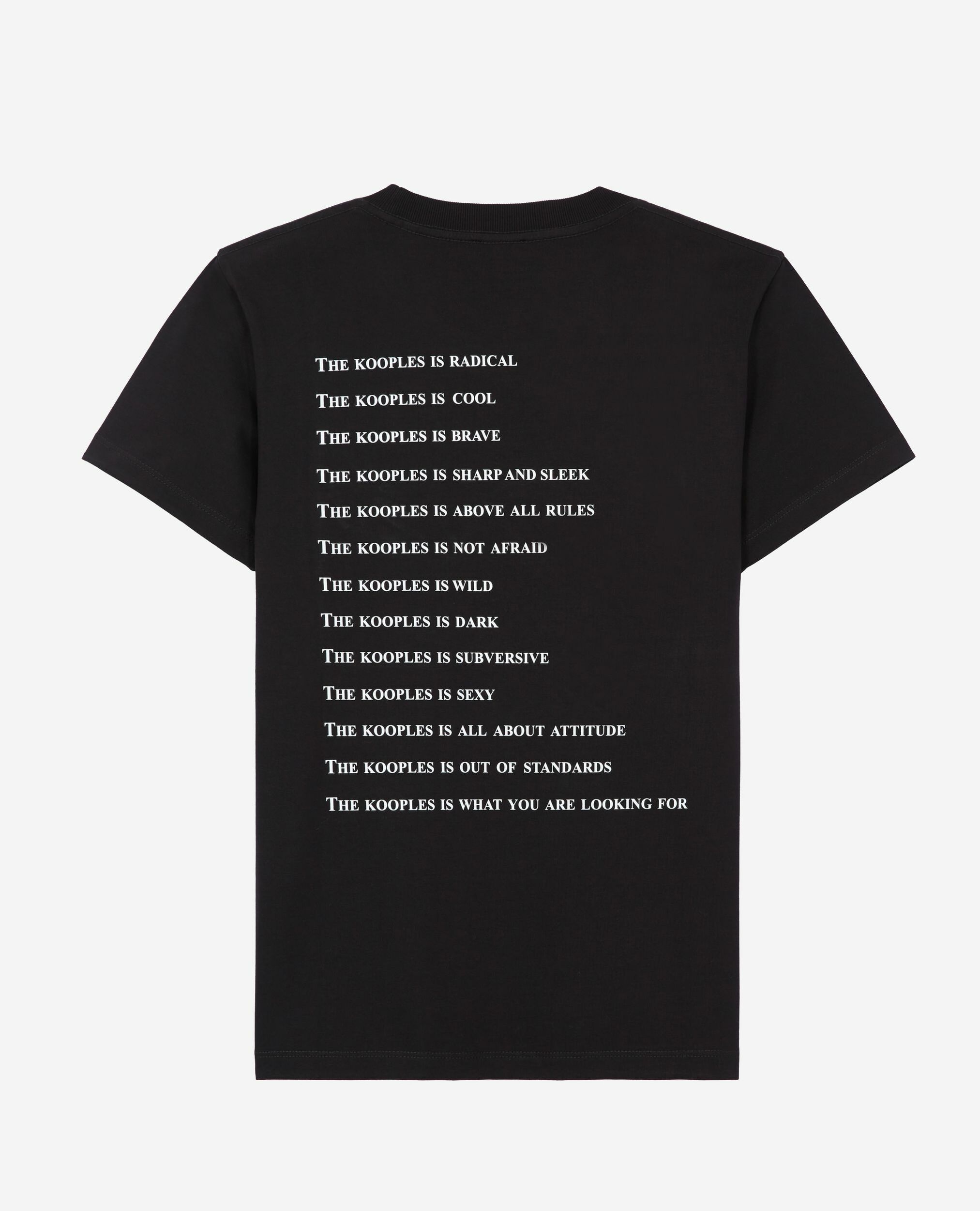 T-shirt What is avec strass noir, BLACK, hi-res image number null